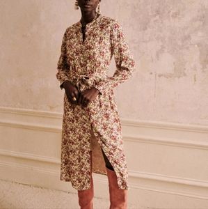 Sezane Alix Floral Midi Dress